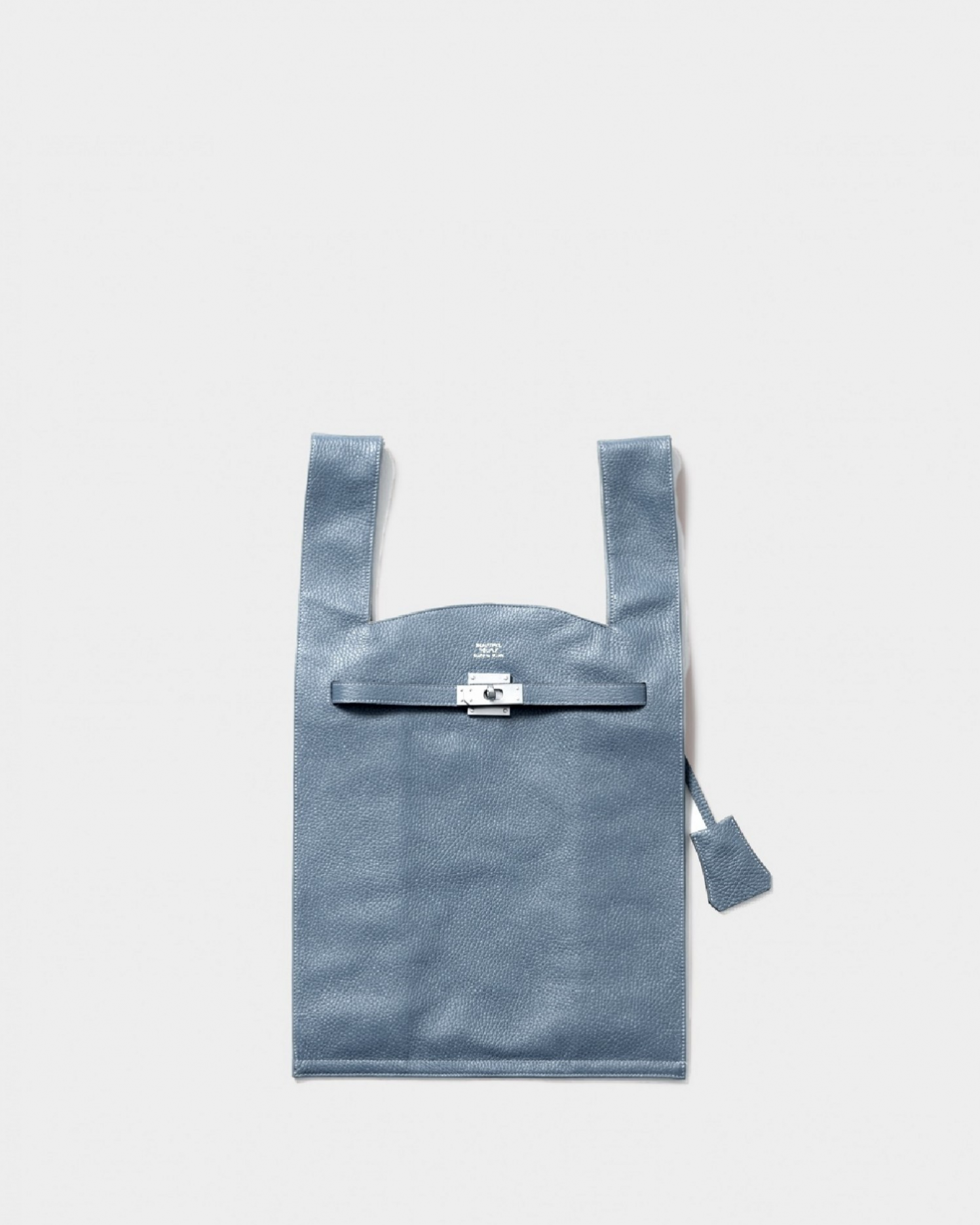 large market bag in shrink leather