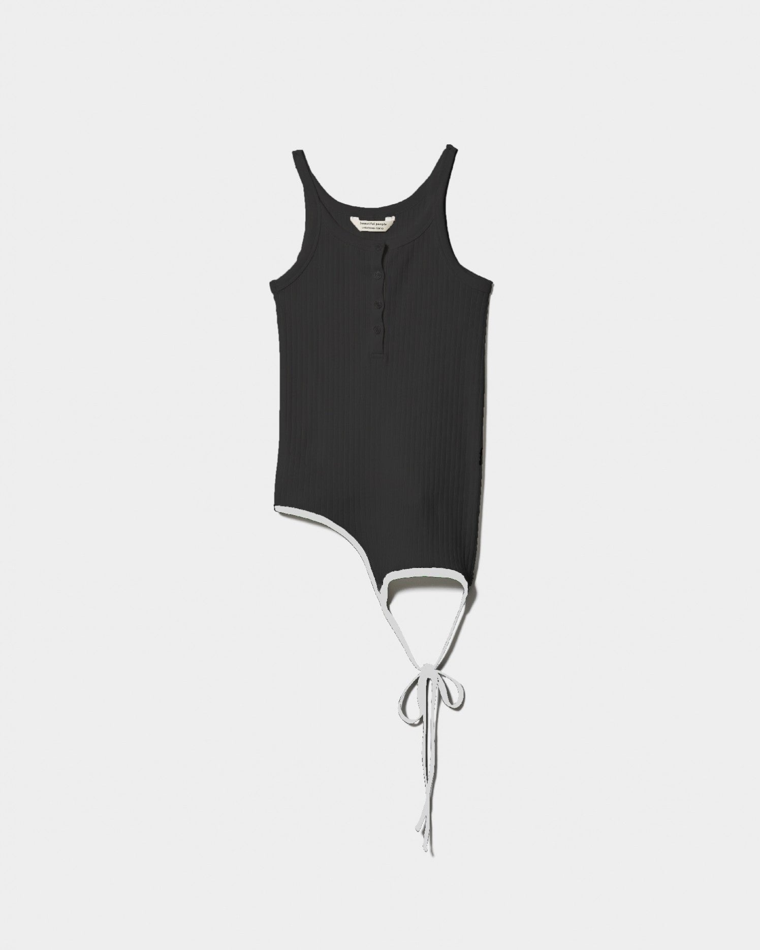 double-end remove needle rib tank top