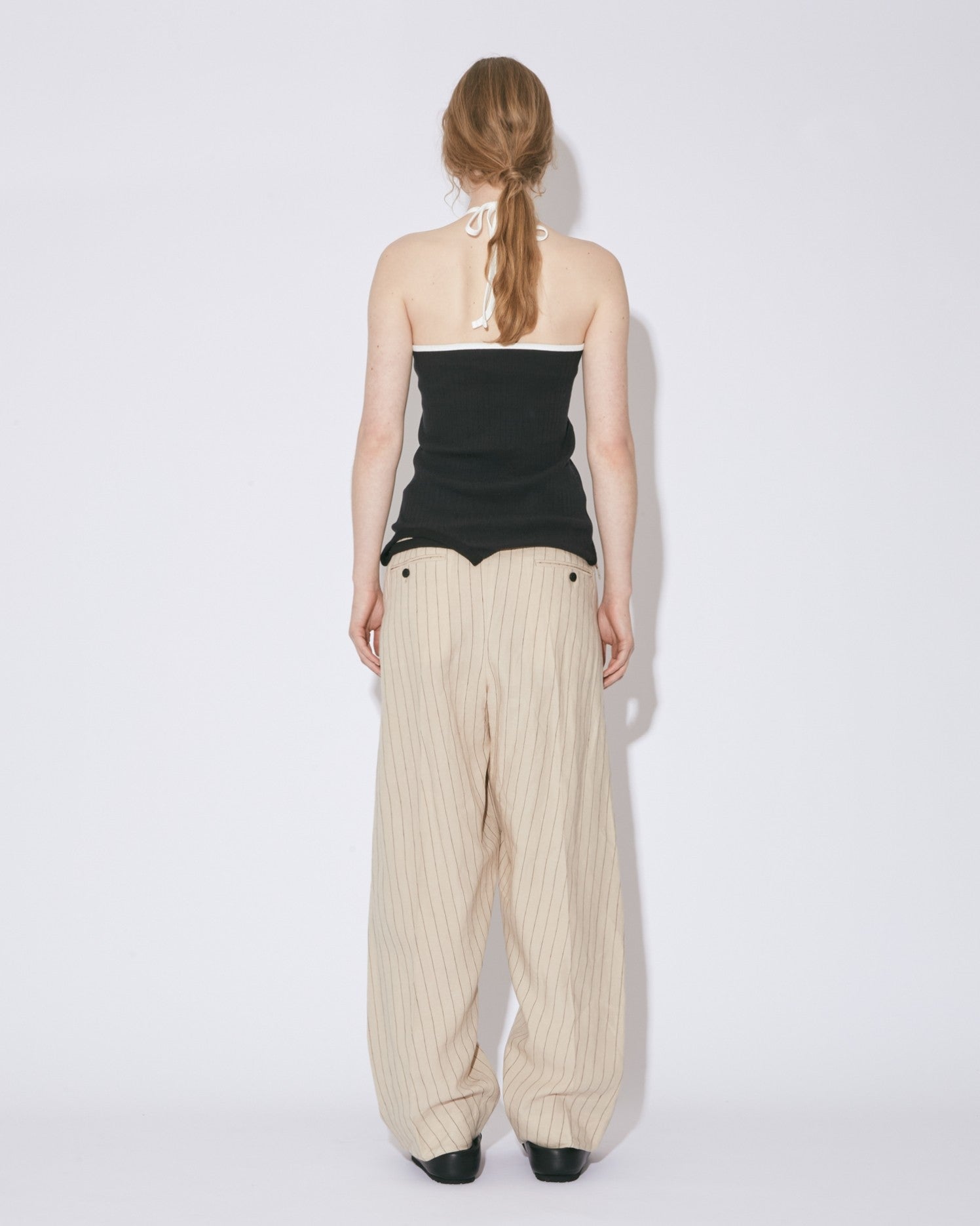 double-end remove needle rib tank top