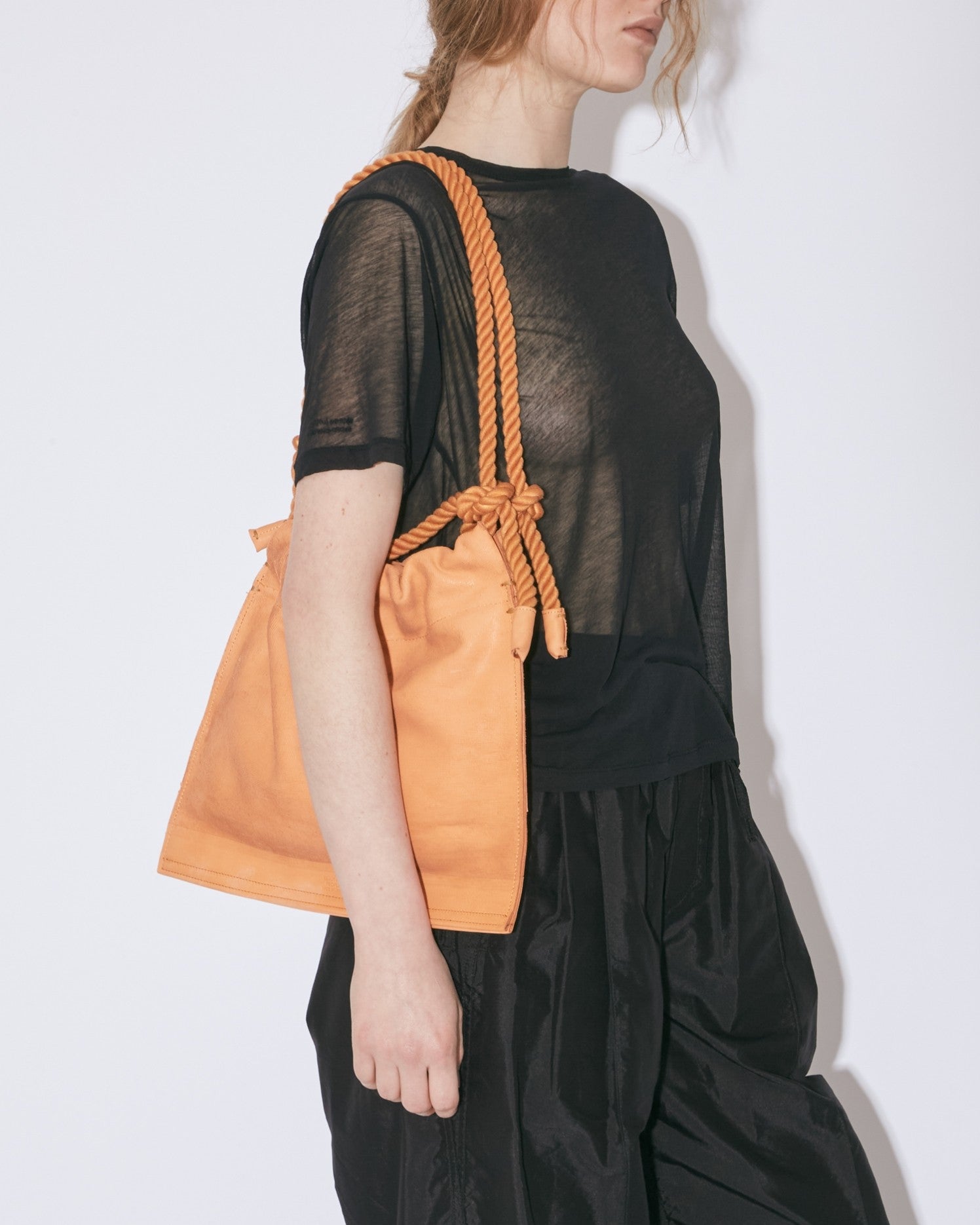 towel leather small hanging bag