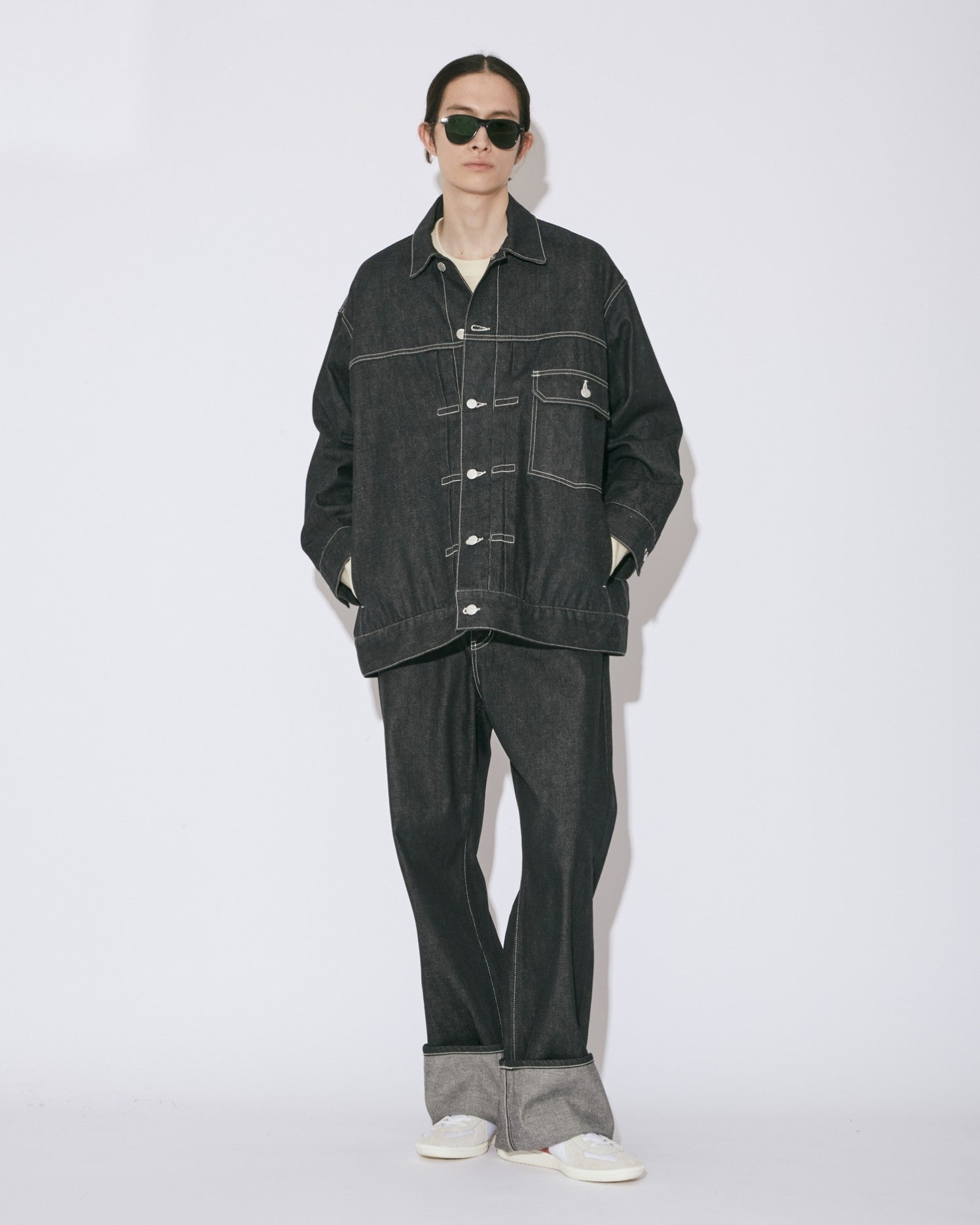【renew】 selvedge denim big blouson