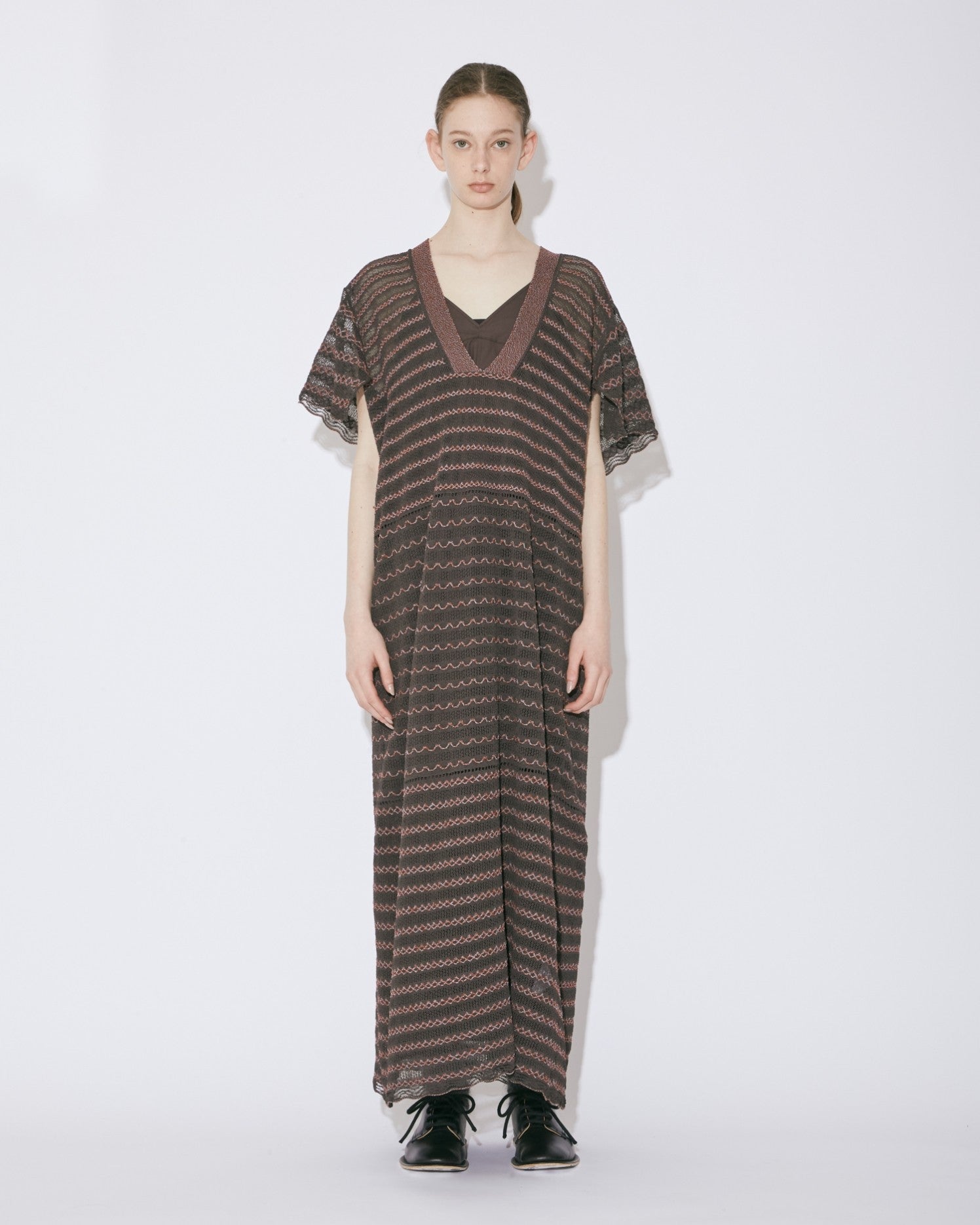afrcian coil lace knit dress