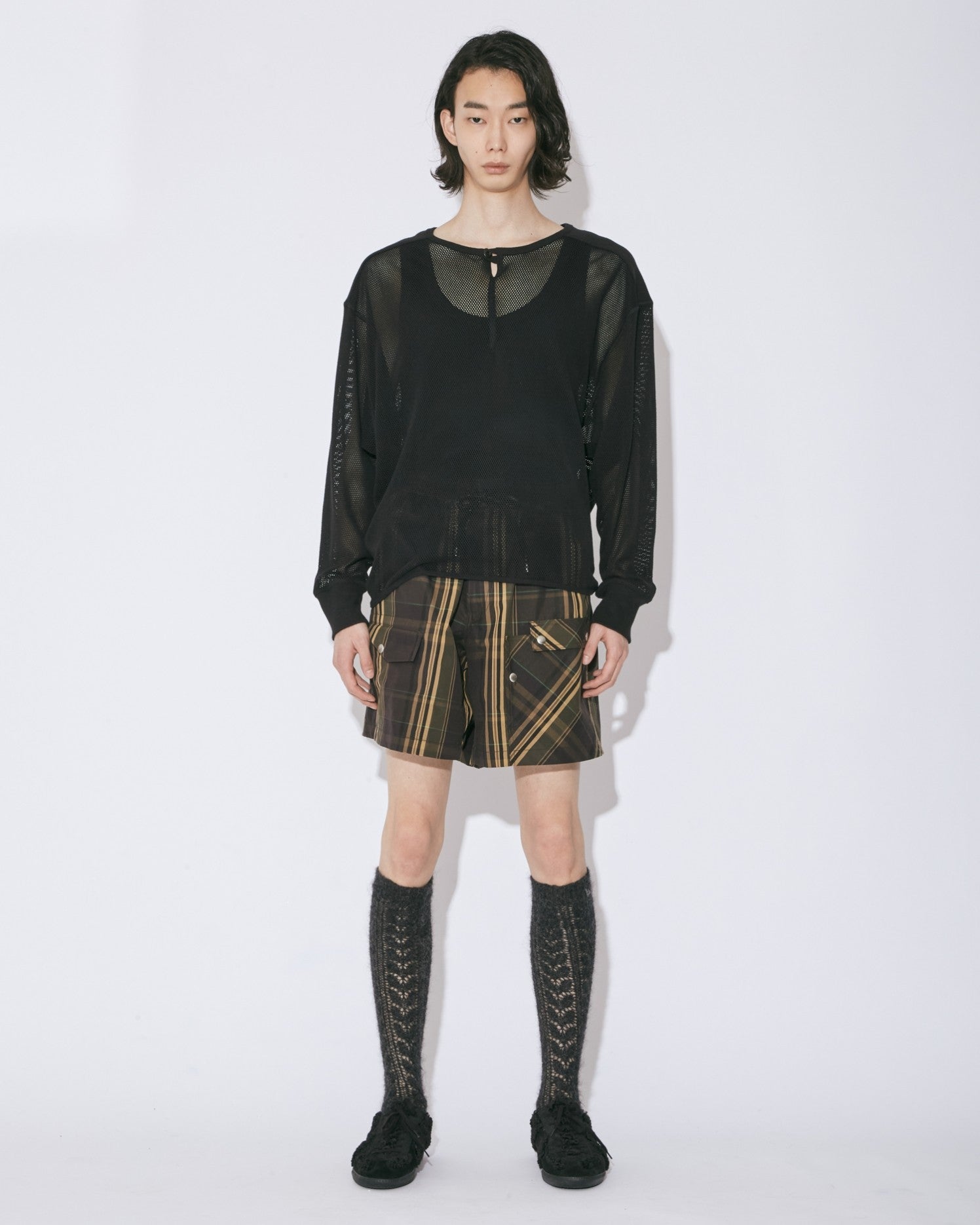 silky labor check flight short pants