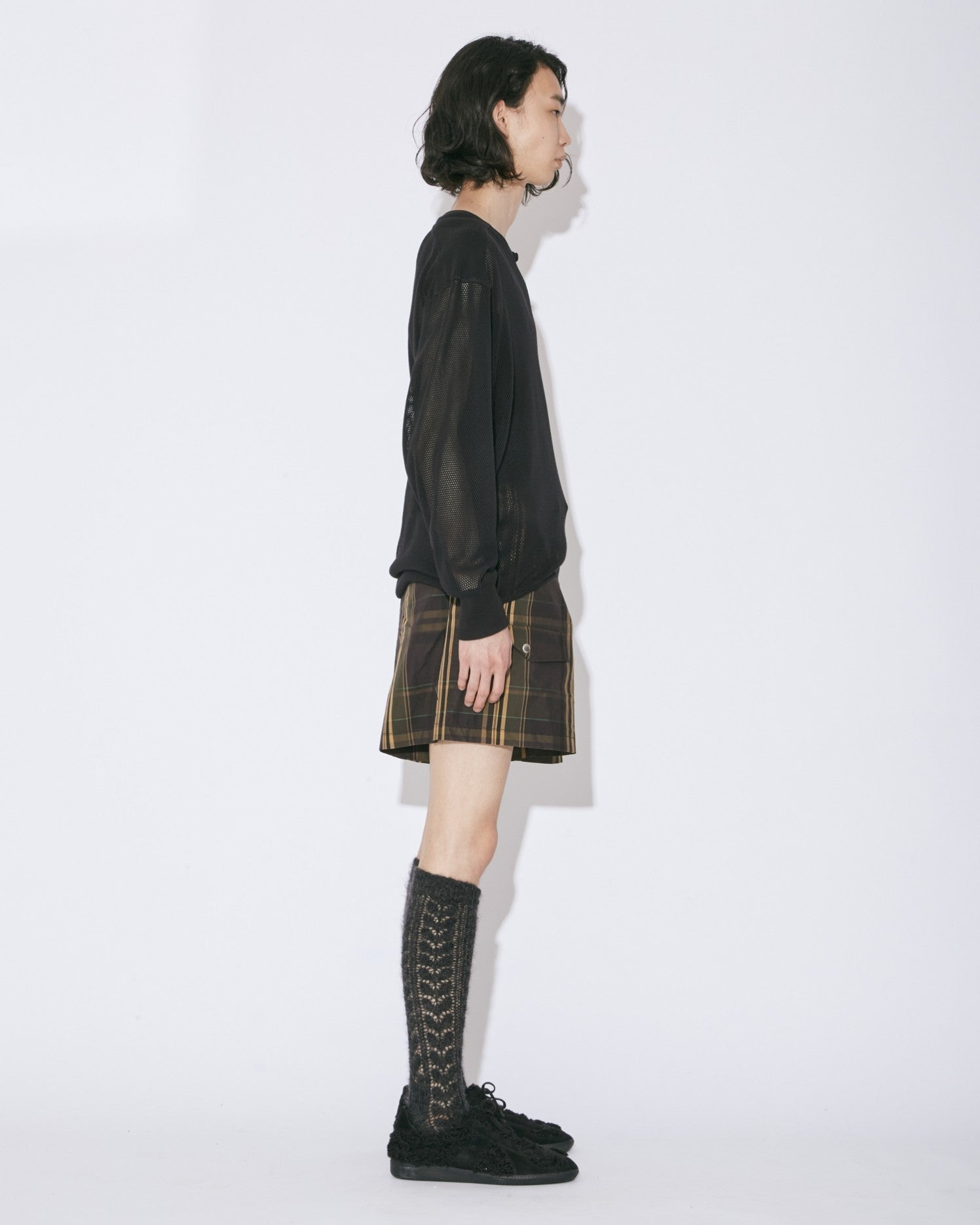 silky labor check flight short pants