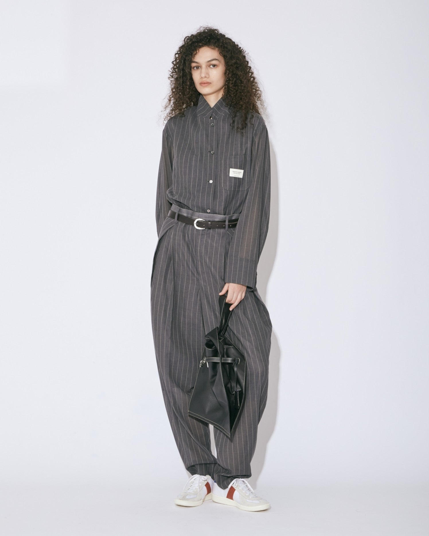 large market bag in shrink leather