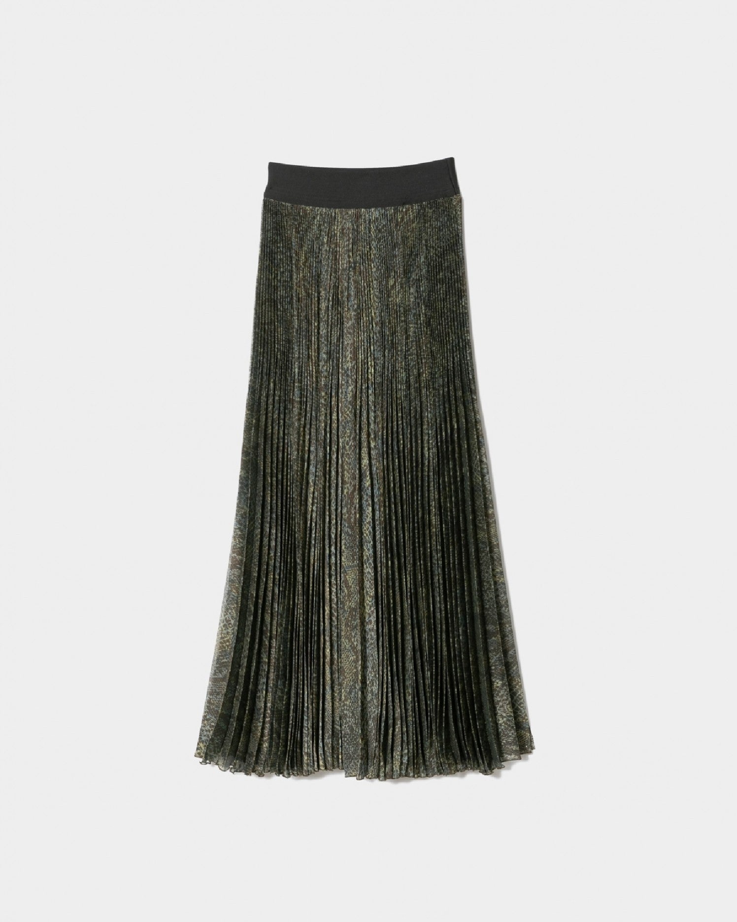 python print chiffon pleats skirt