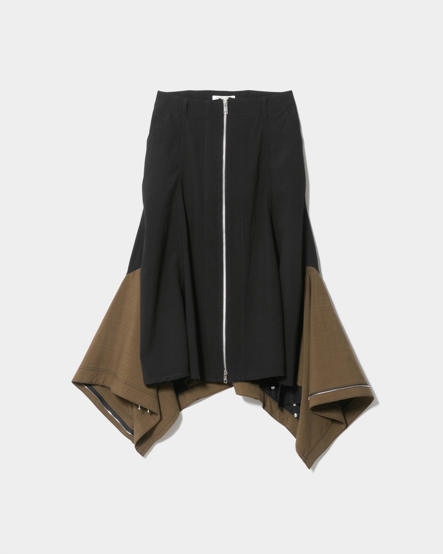 double-end tropical wool flare skirt