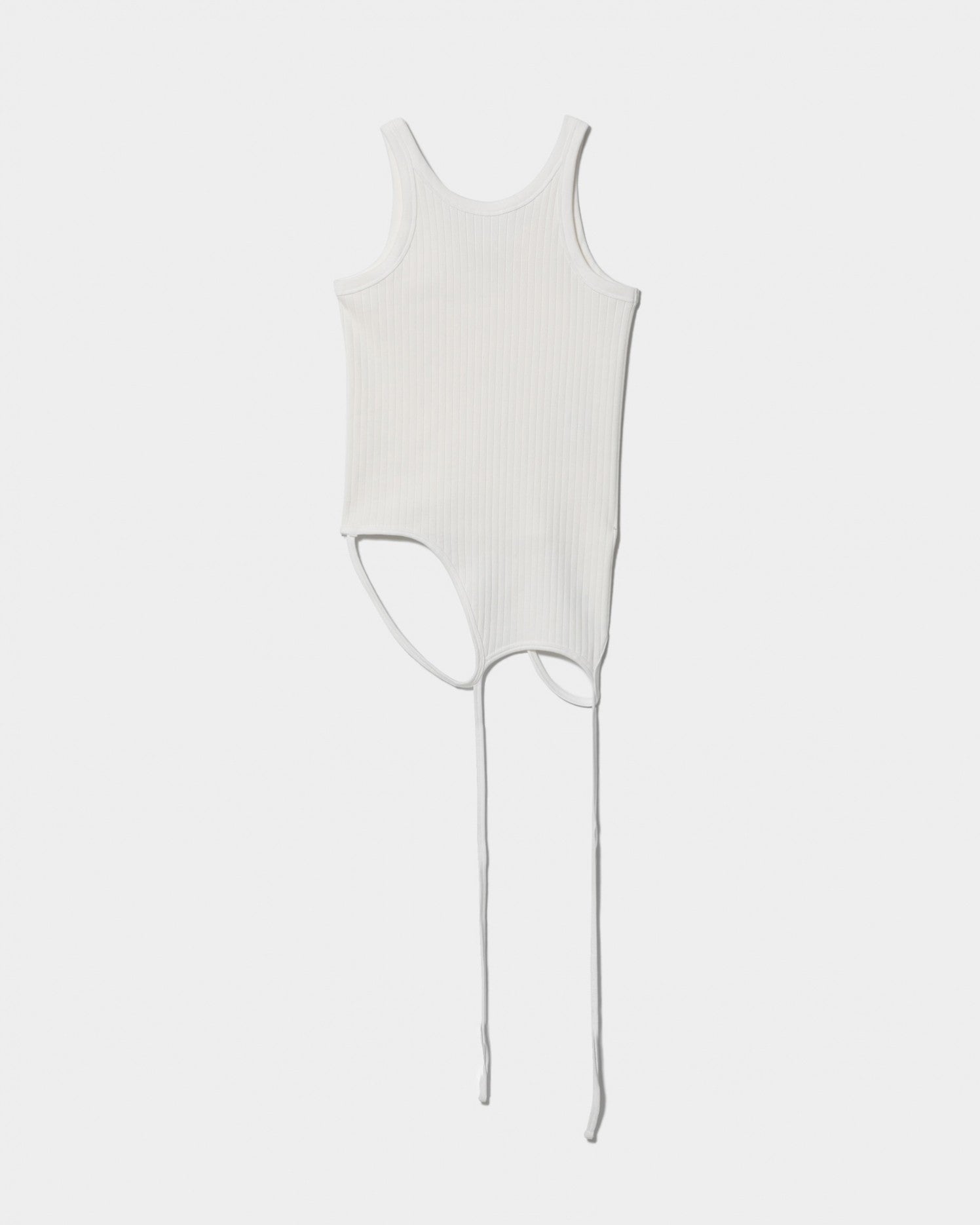 double-end remove needle rib tank top