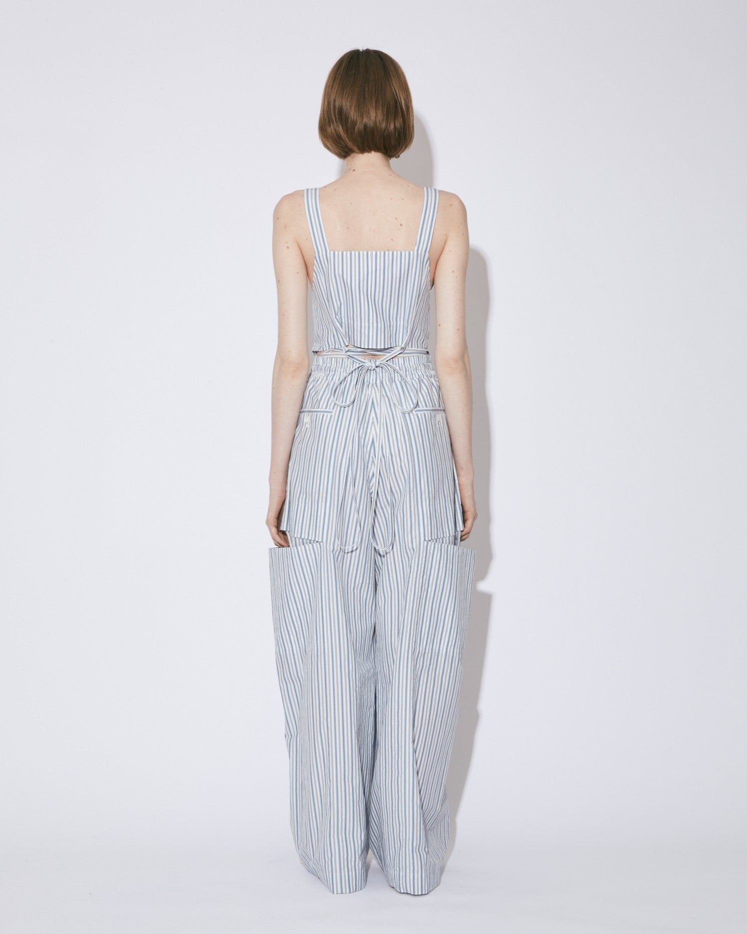 double-end finx stripe bustier top