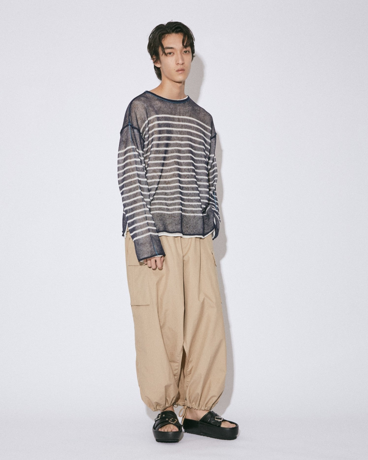 protained cotton flip pullover