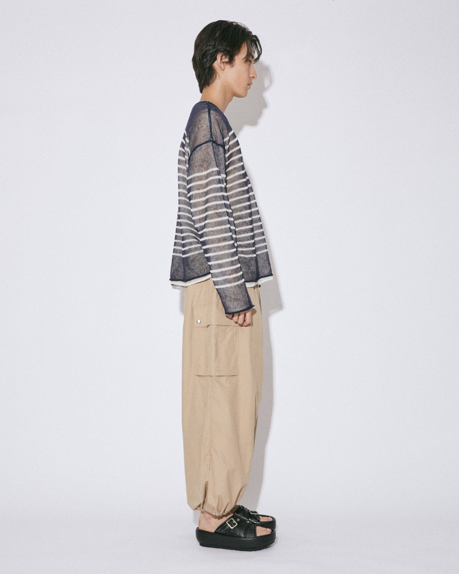protained cotton flip pullover