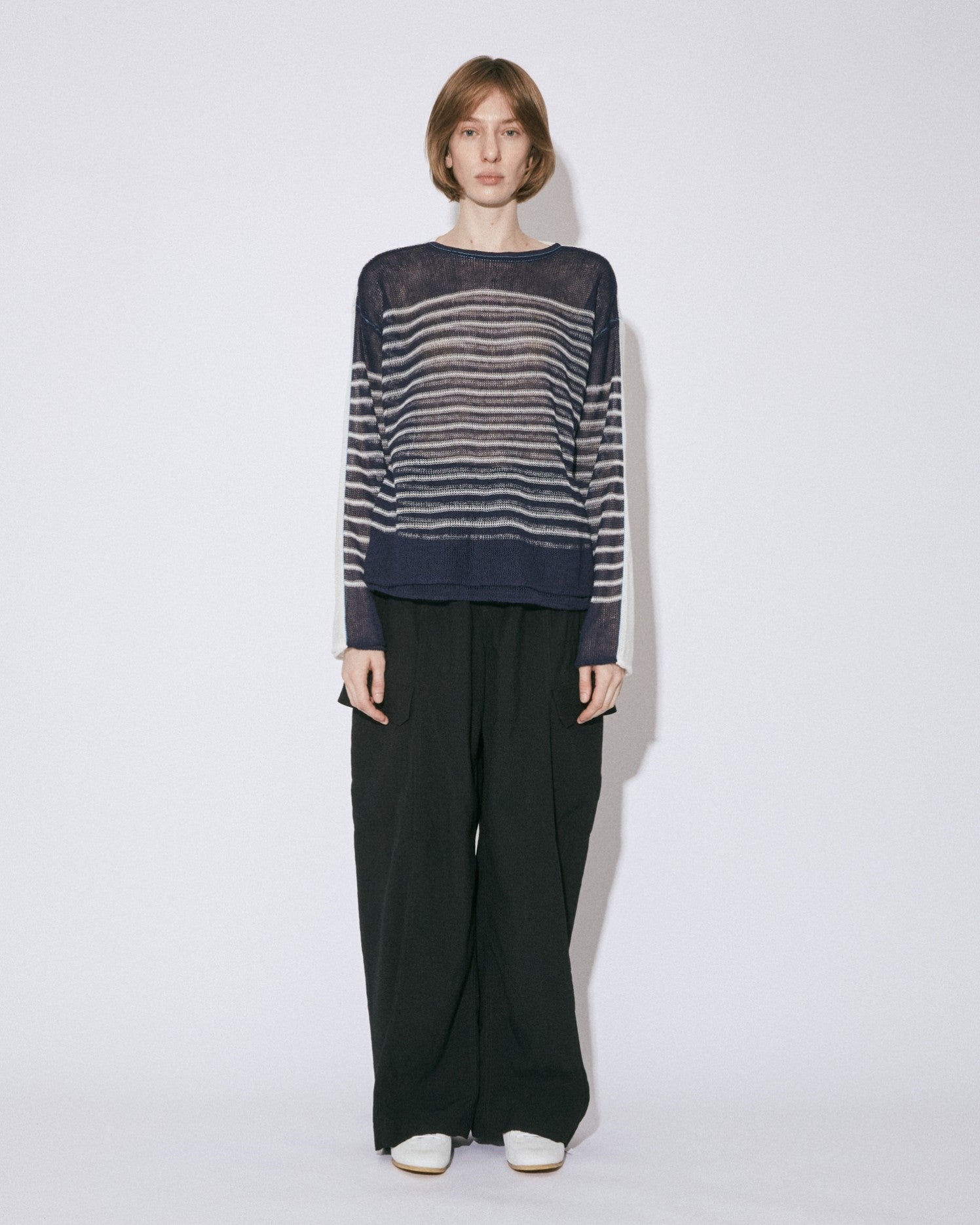 protained cotton flip pullover