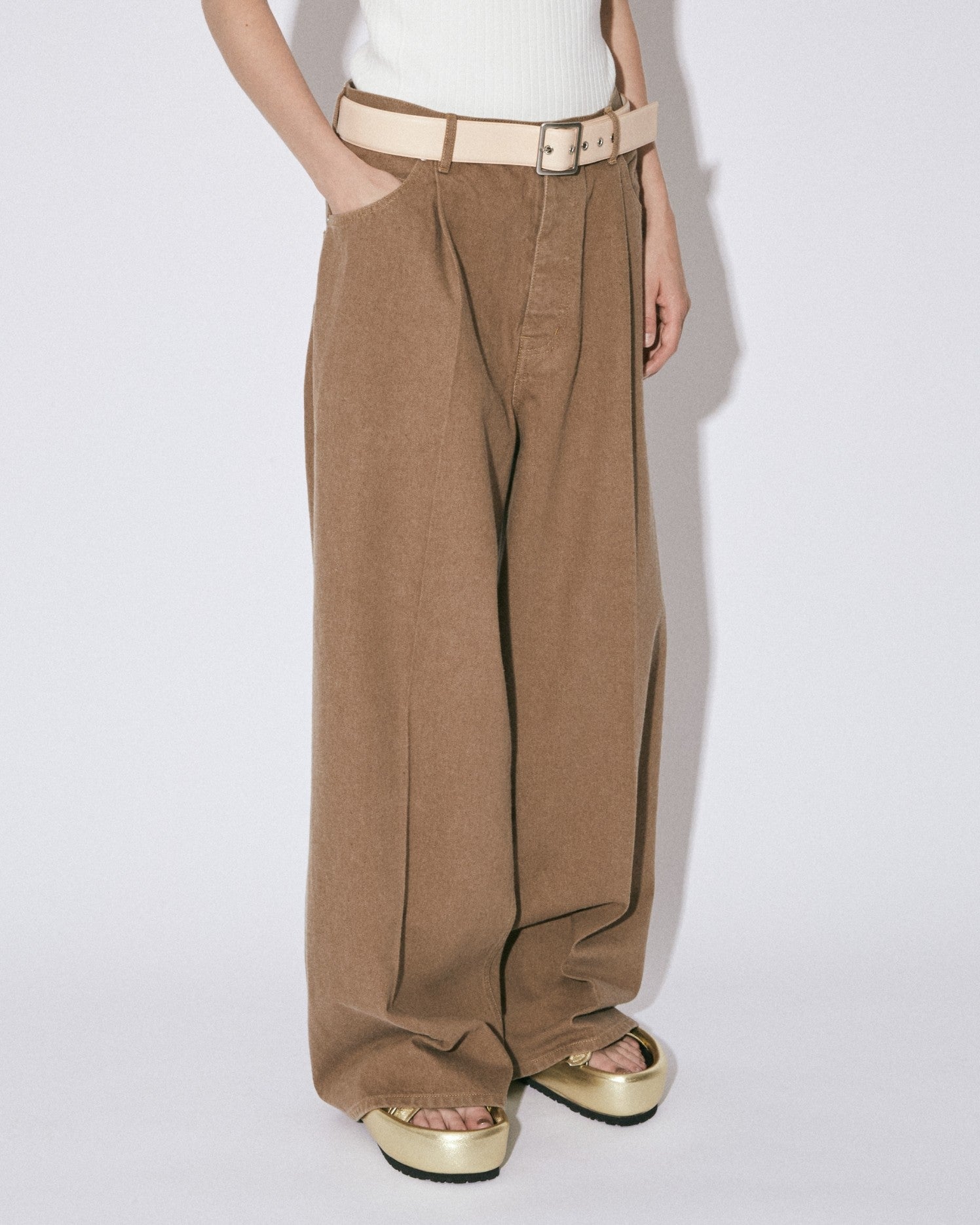 organic FOXbrown denim trousers fit