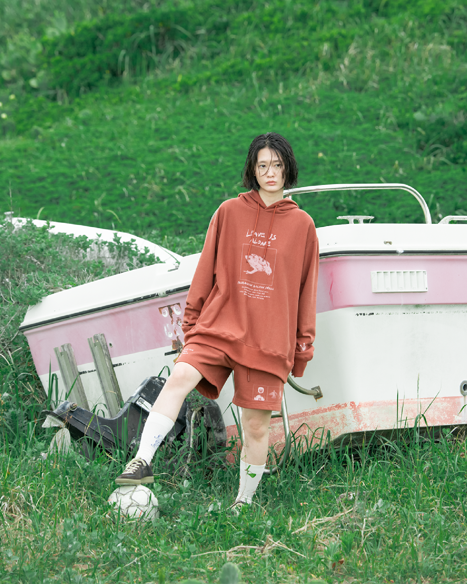 suvin compact sweat pullover parka