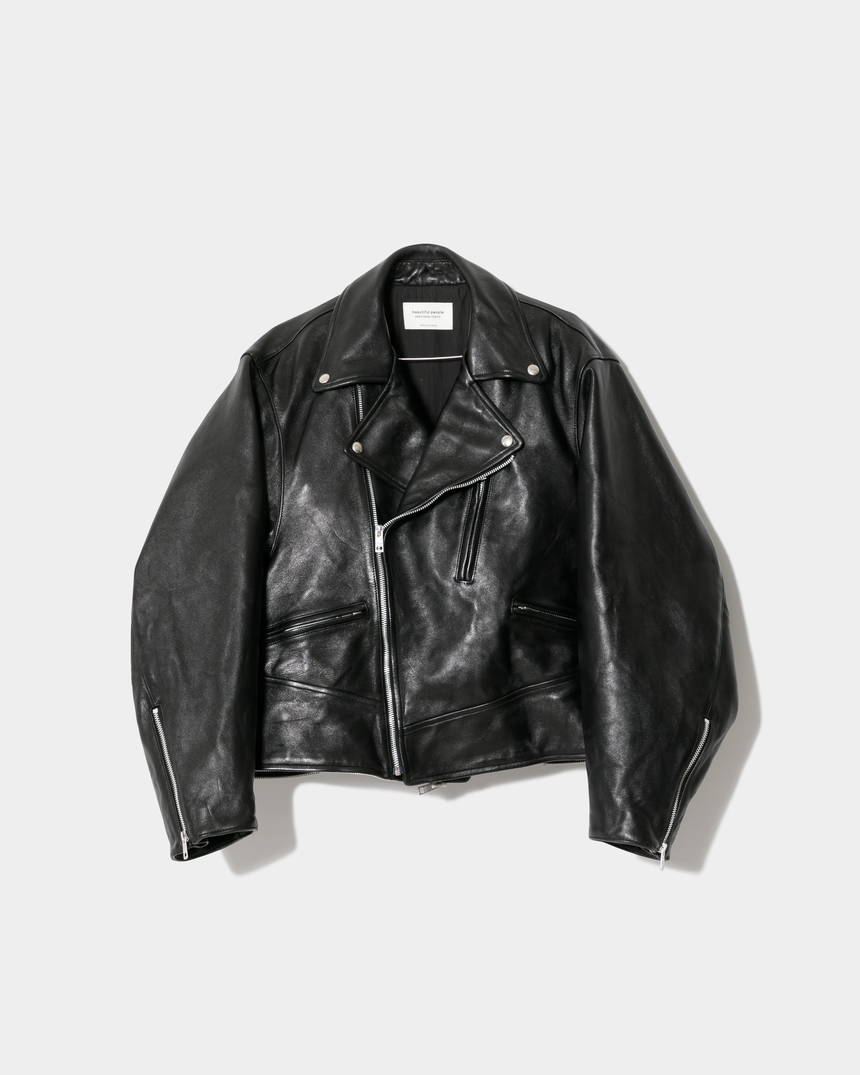double-end vintage leather racing jacket – beautiful people