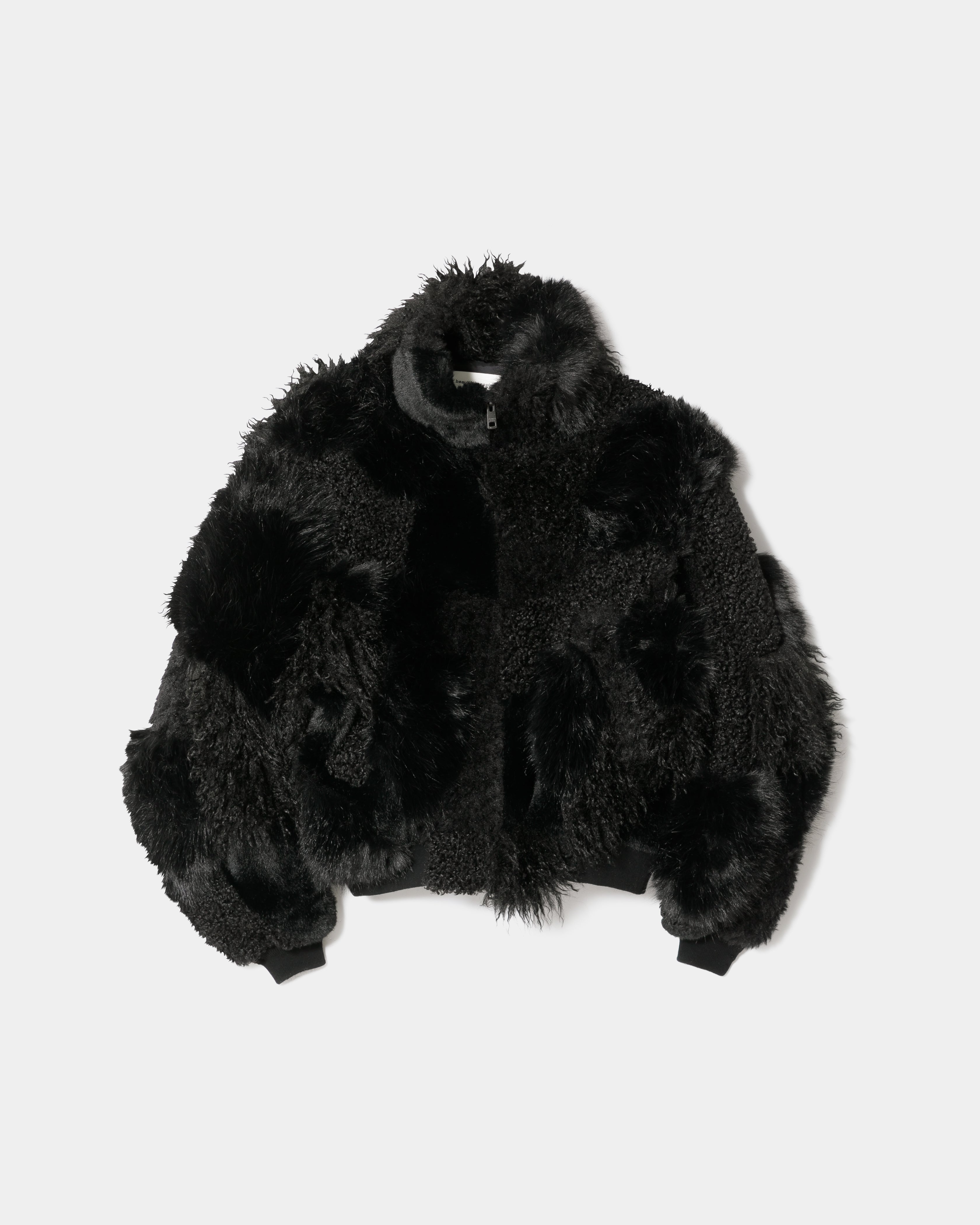 patchwork fur fan shape blouson – beautiful people online store