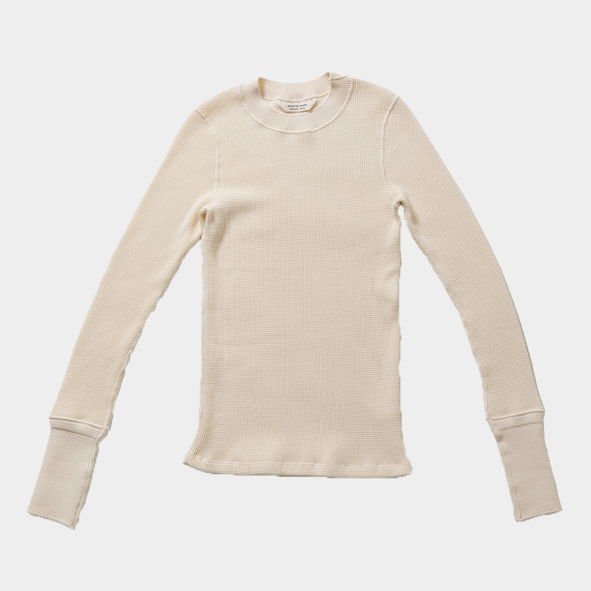 Cotton wool waffle THE/a thermal top