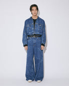 selvedge denim loose wide pants