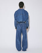 selvedge denim loose wide pants