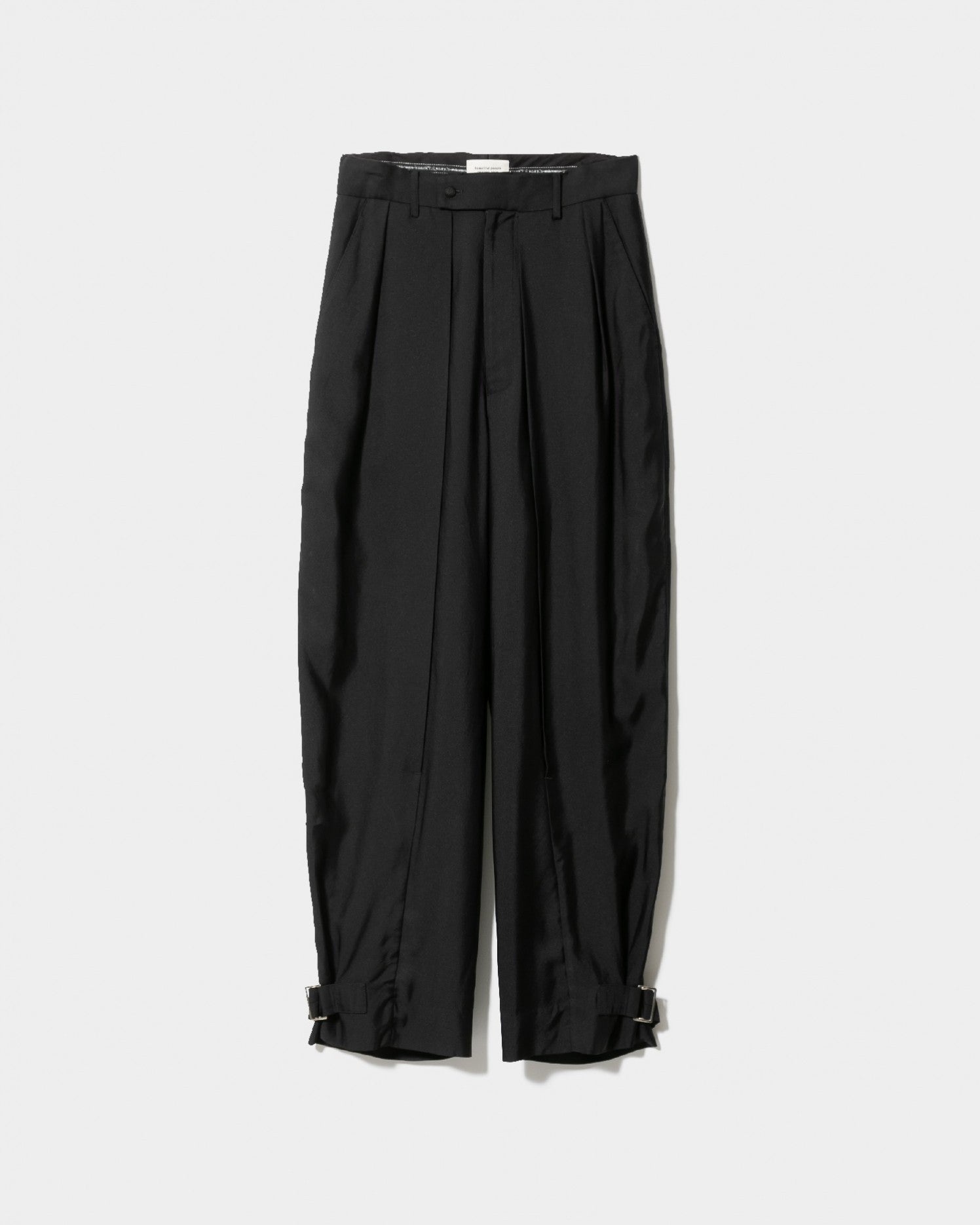 rayon doeskin  slit wide pants