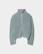 fluffed cotton double-end cardigan