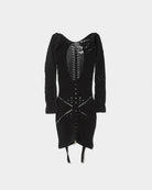 stretchy lace knitted double-end top
