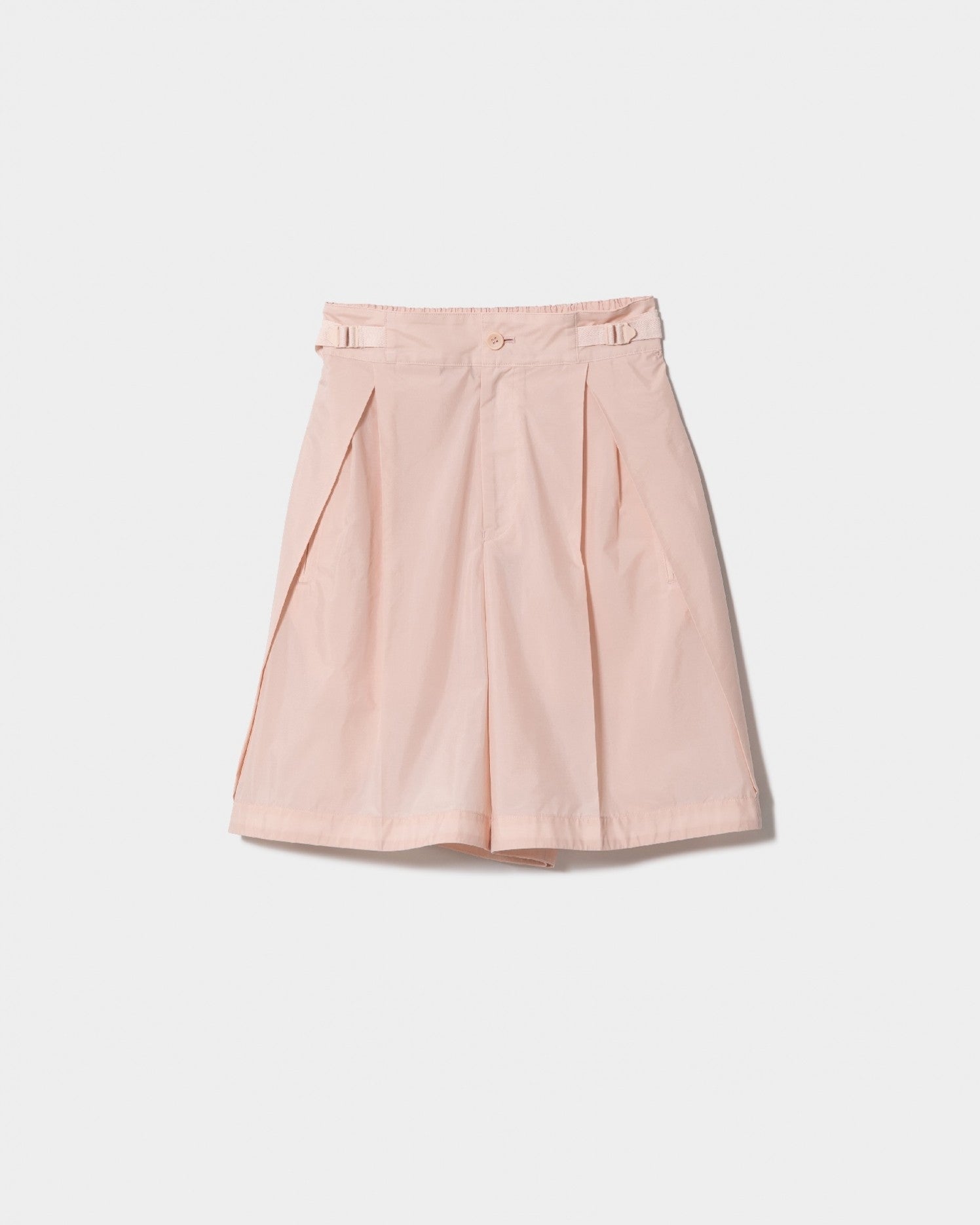 cotton nylon taffeta  three tuck shorts