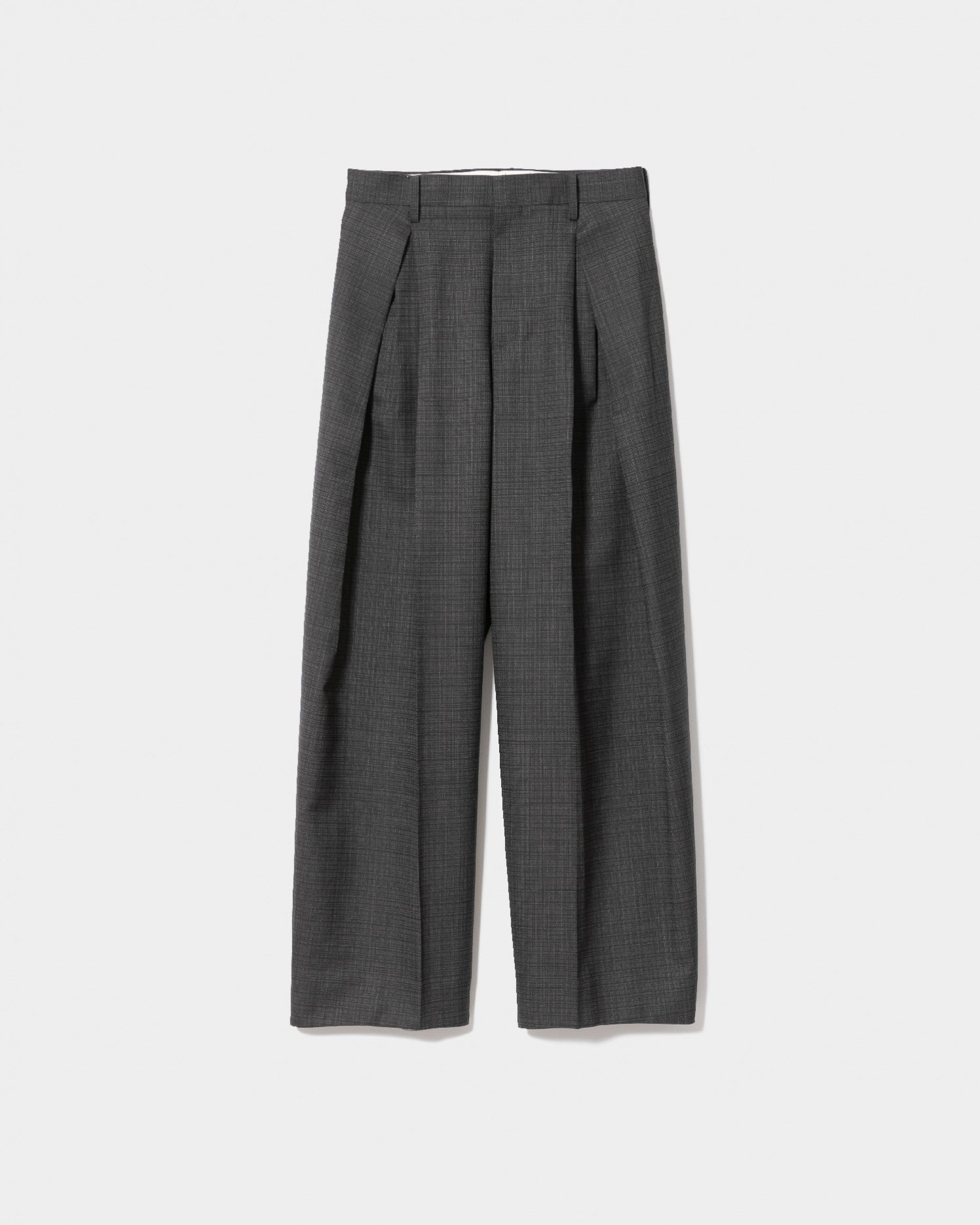 end on end suiting 3tuck semiwide pants