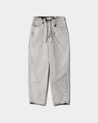 left hand twill  carved  denim pants