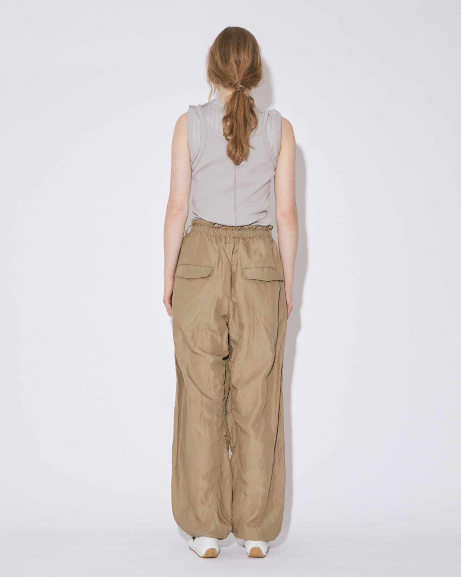 lyocell ramie cloth  curved pants