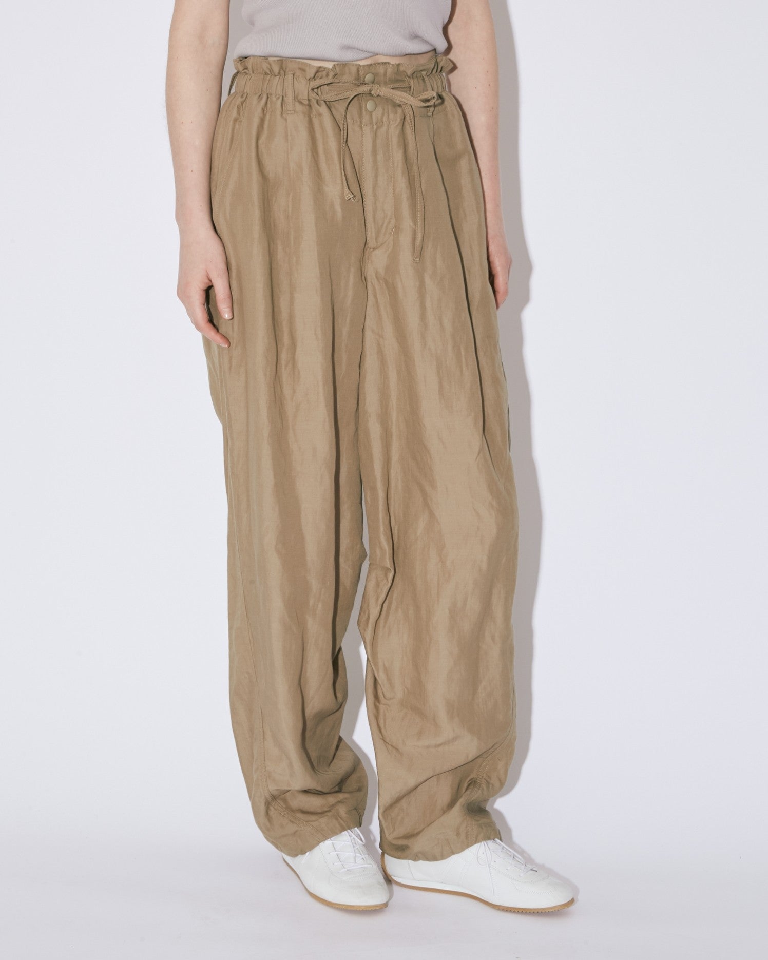 lyocell ramie cloth  curved pants