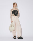 lyocell ramie cloth  curved pants