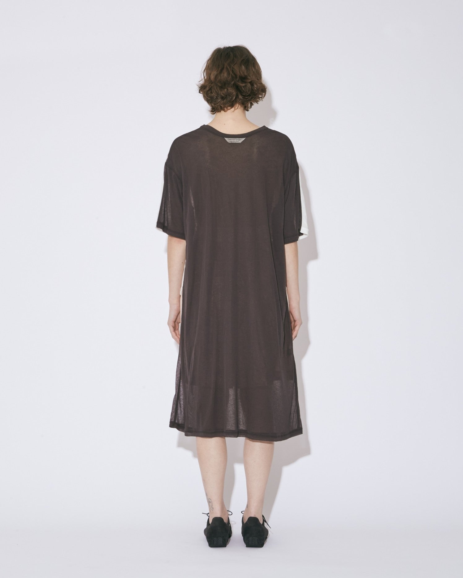 sheer jersey flip dress top