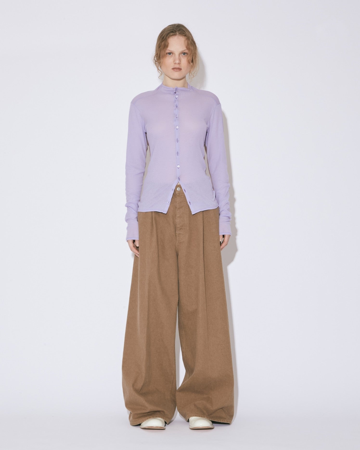 organic cotton frais twoway neck cardigan