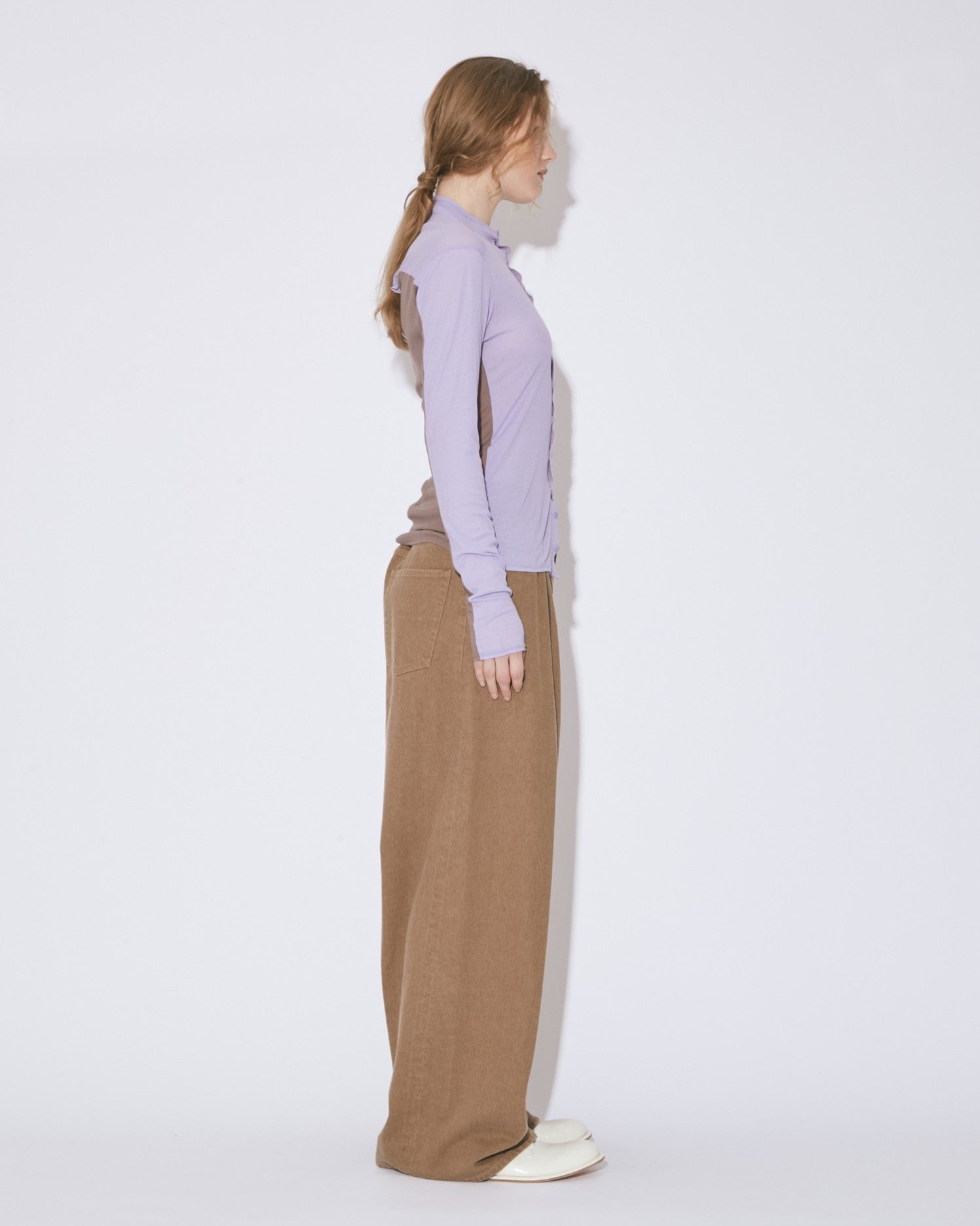 organic cotton frais twoway neck cardigan