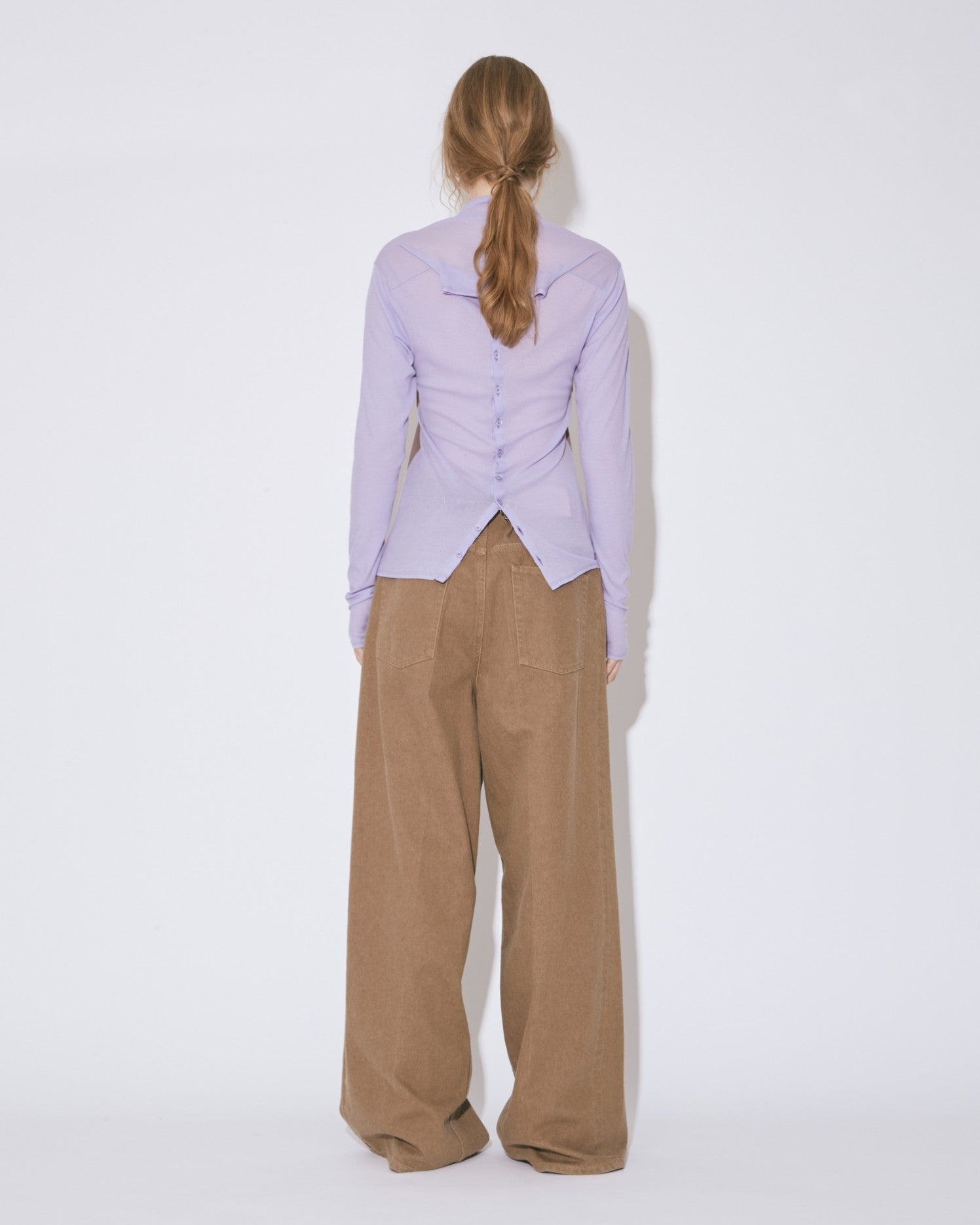 organic cotton frais twoway neck cardigan