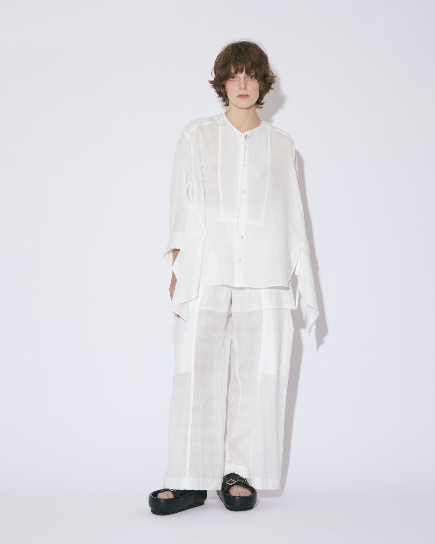 double-end leno cloth tuxedo shirt