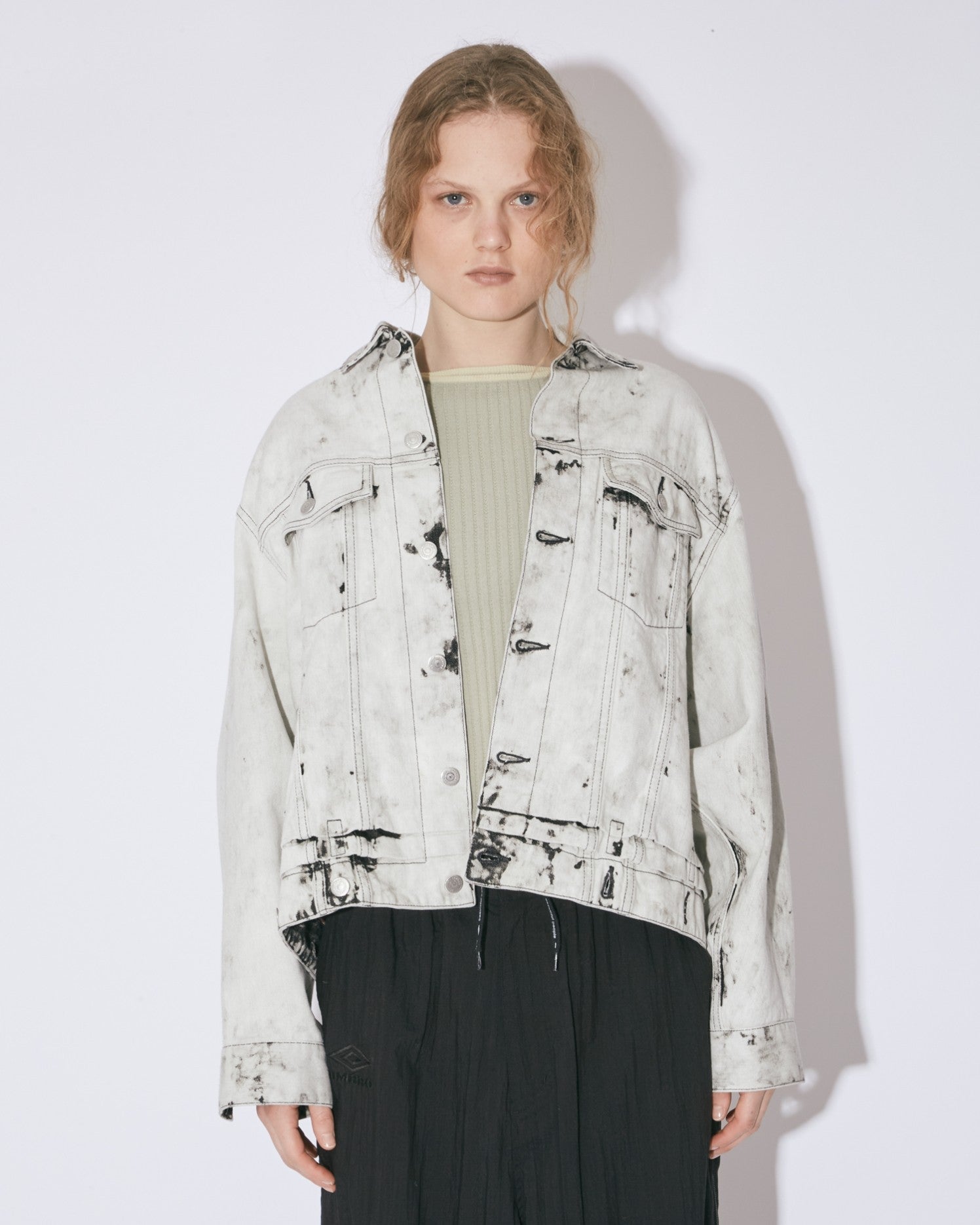 double-end left hand  twill denim blouson