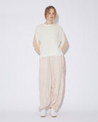 protained cotton knitted flip pullover