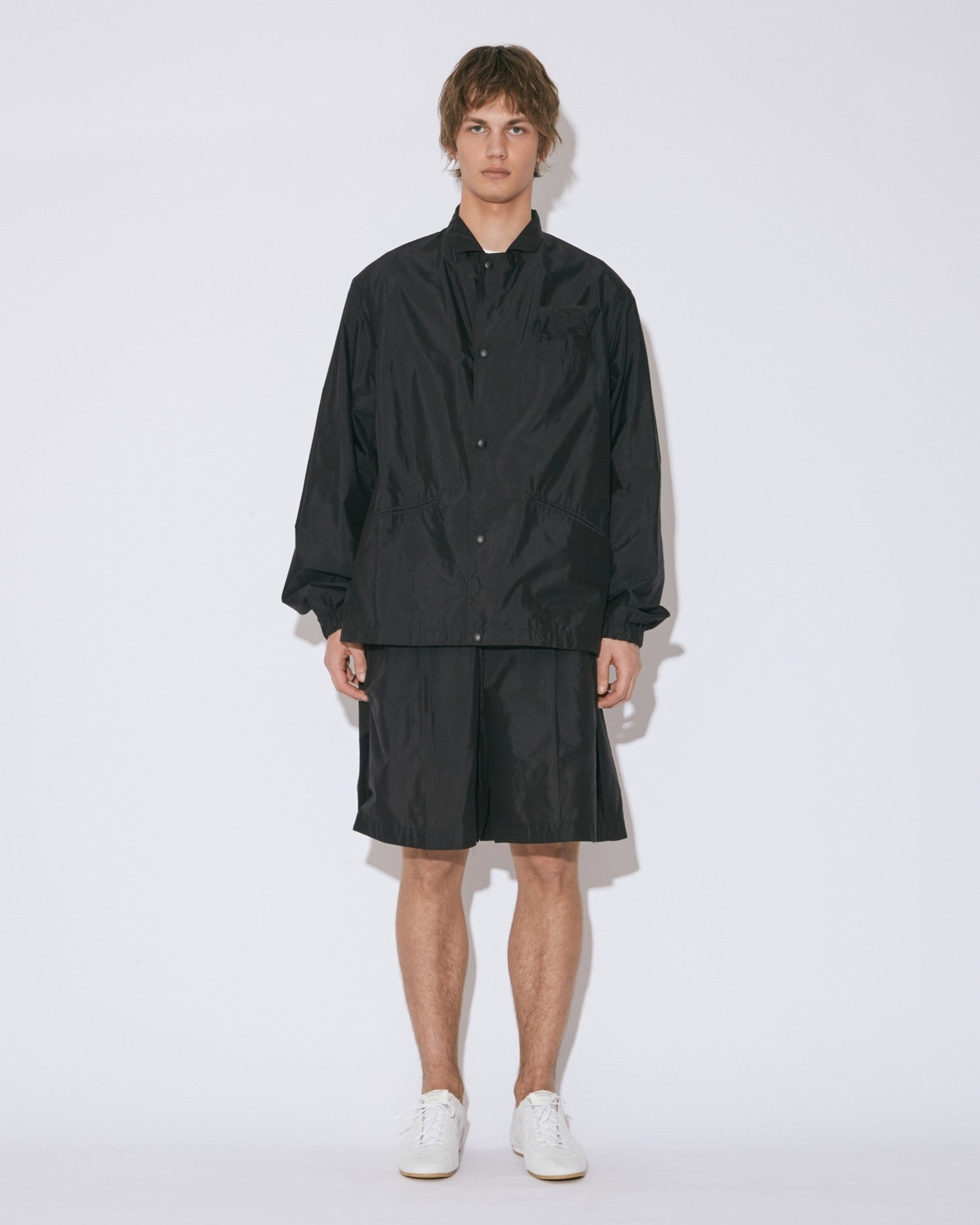 cotton nylon taffeta coach tailoredjacket