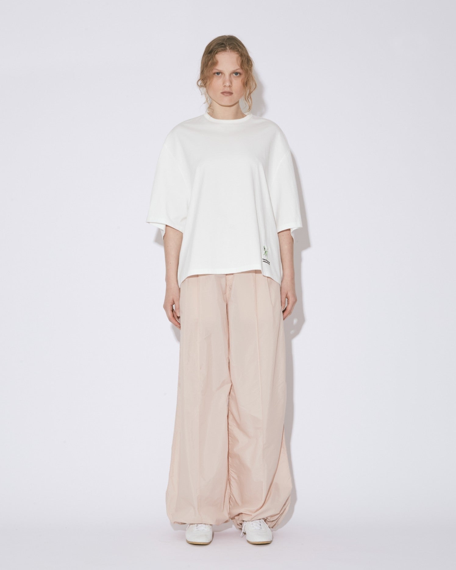 cotton nylon taffeta  wide pants