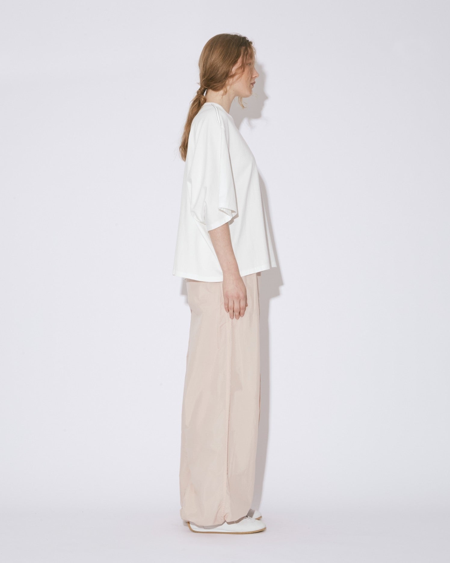 cotton nylon taffeta  wide pants