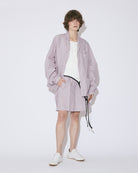 cotton nylon taffeta  three tuck shorts