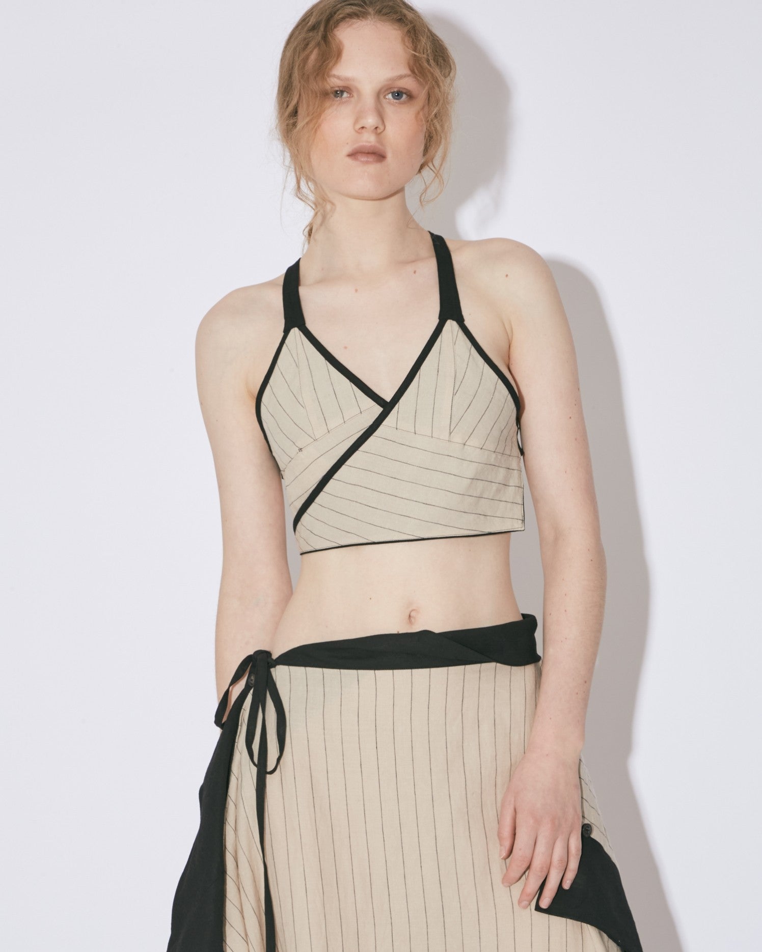 double-end coating linen camisole top