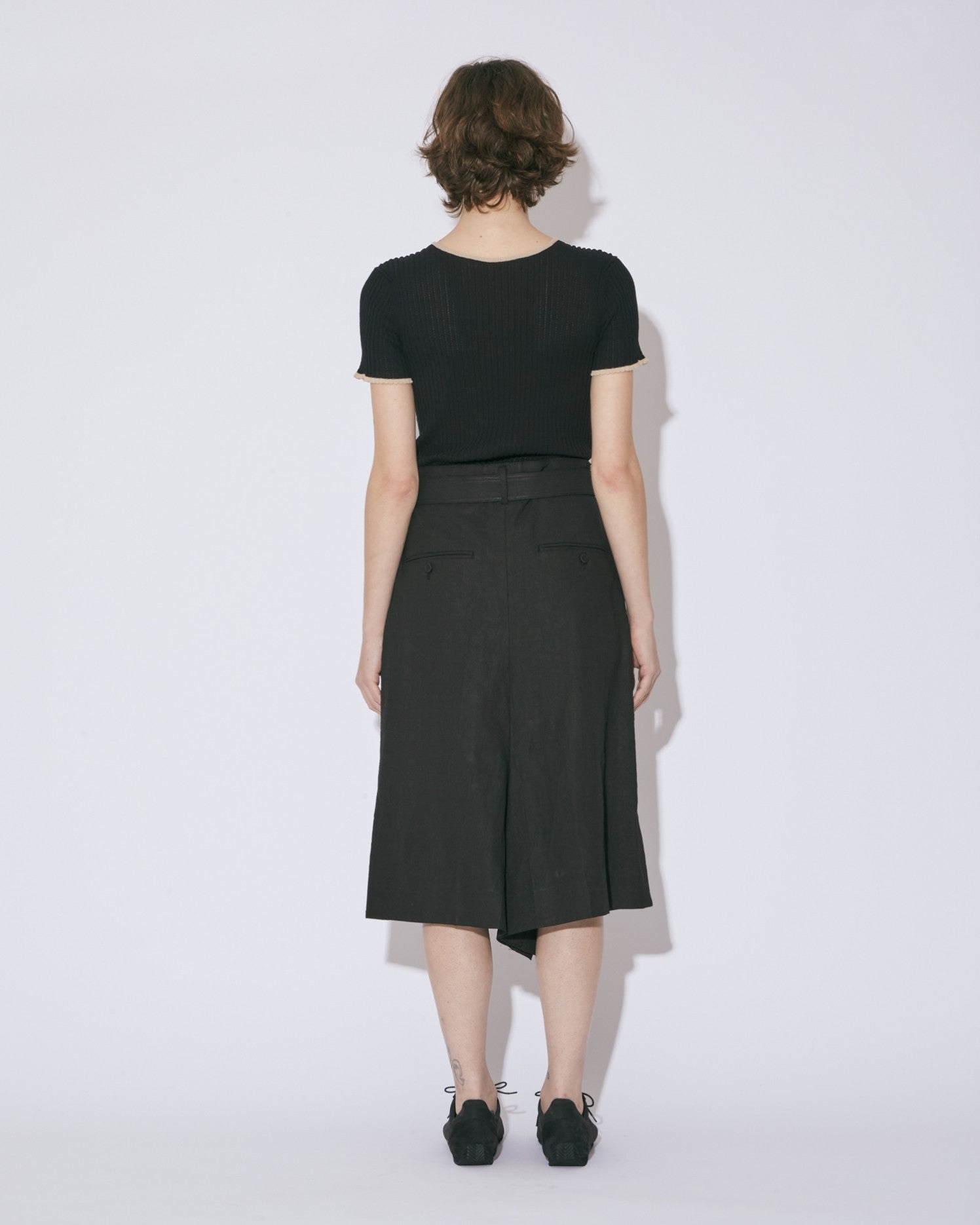 coating linen sarouel short pants