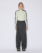 end on end suiting 3tuck semiwide pants