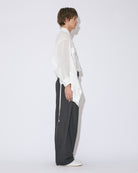 end on end suiting 3tuck semiwide pants