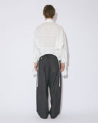 end on end suiting 3tuck semiwide pants