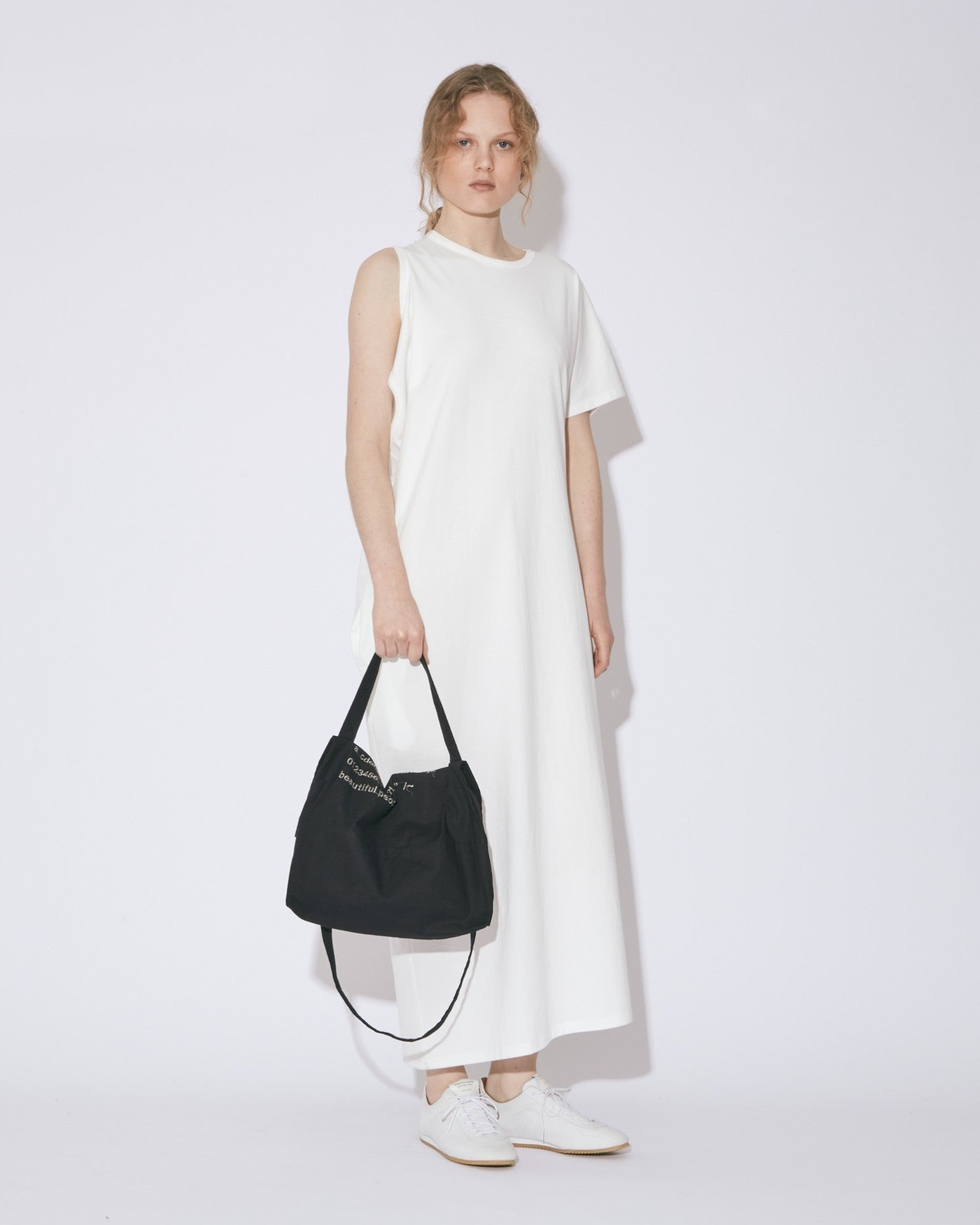 【limited online store】alphabet embroidery flap bag
