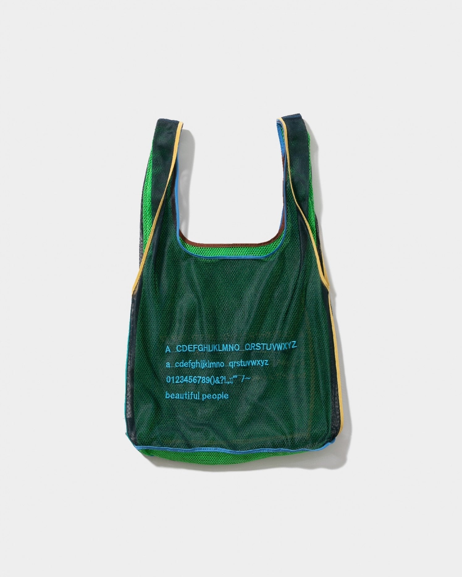 alphabet embroidely marche flip bag